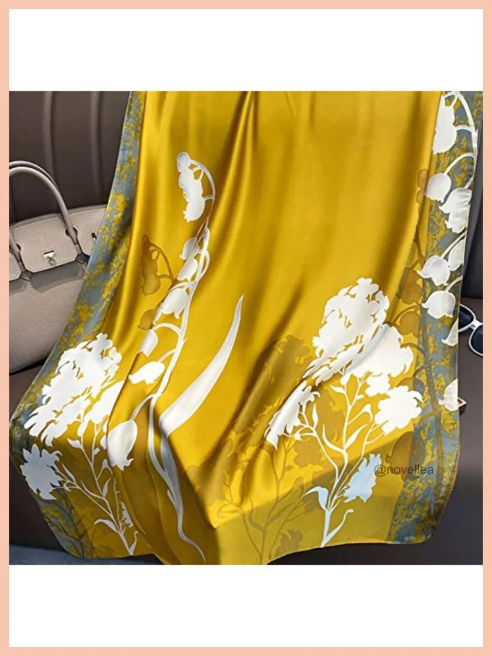 100% Silk Feeling Polyester Satin Scarf Lightweight Long Shawl Wrap for Women